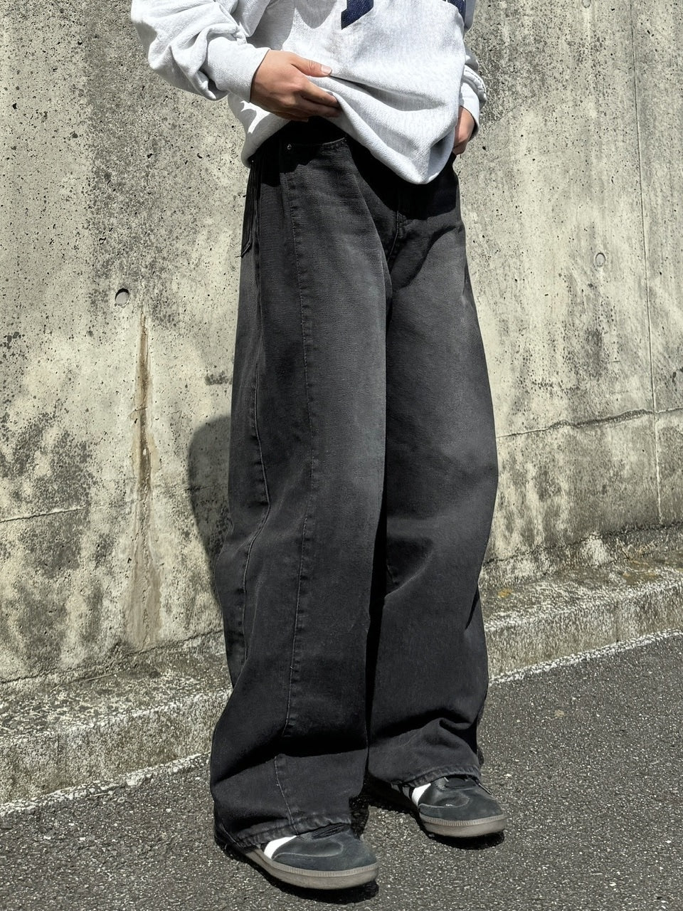 受注制【RENOL】denim wide pants (2color)