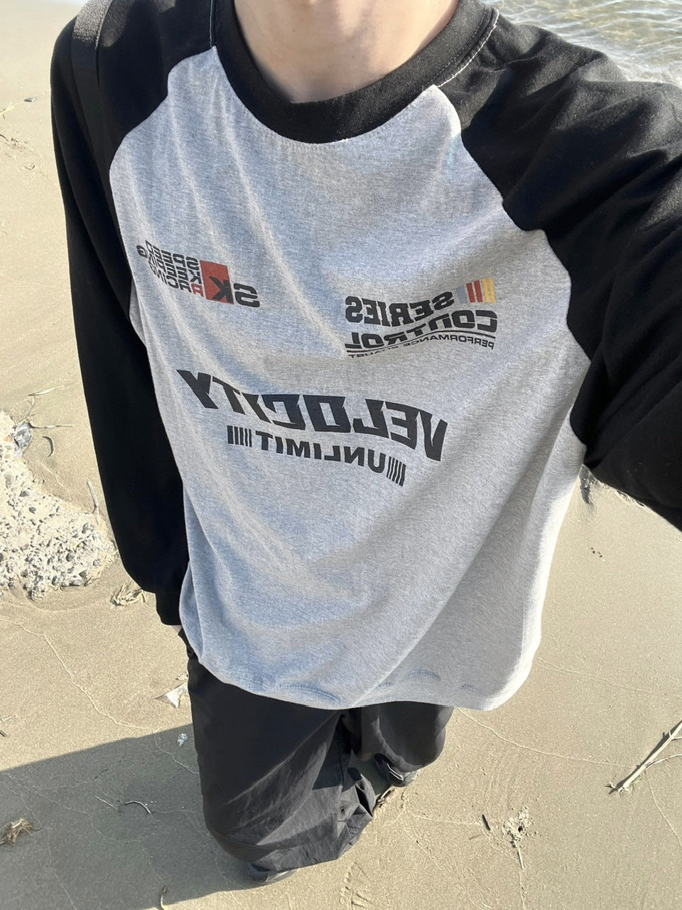 受注制【youll】velocity raglan long sleeve tee (2color)