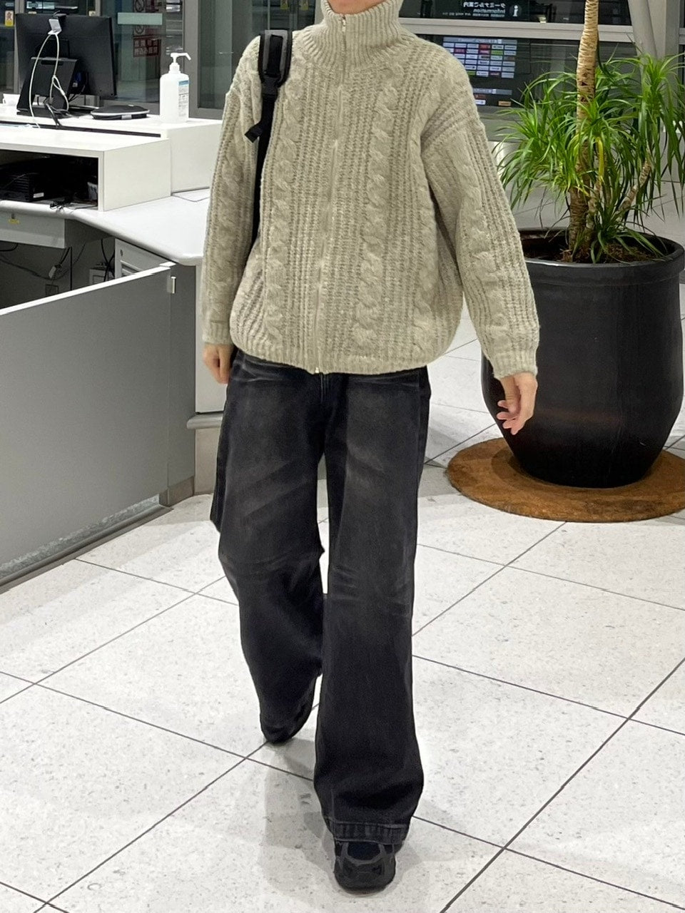 受注制【youll】zip up cable knit (5color)