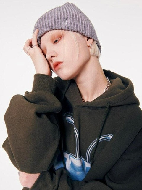 【runningHIGH】GLITTER LOGO TWO TONE BEANIE