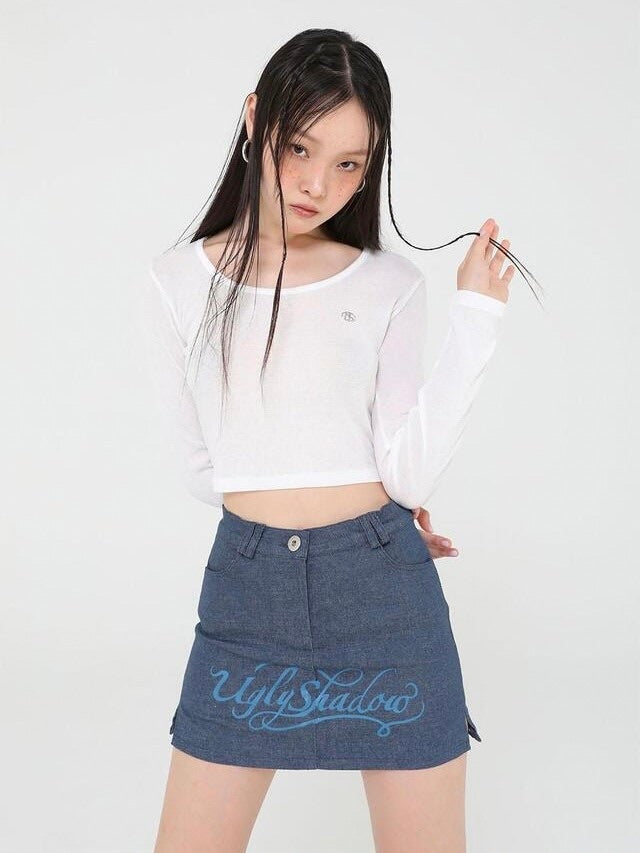 【Uglyshadow】90S DENIM PANTS SKIRT
