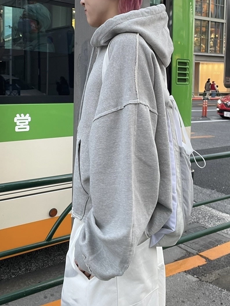 受注制【nmtc +】unisex cropped hoodie (4color)