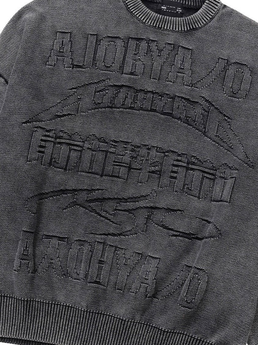 【AJOBYAJO】Total Logo Washed Sweater