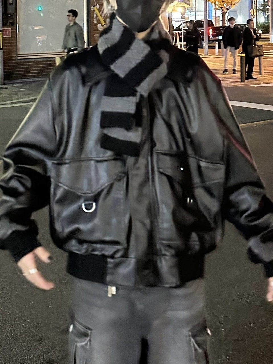 大阪店WEB限定【Chikashitsu +】border pocket muffler (2color)