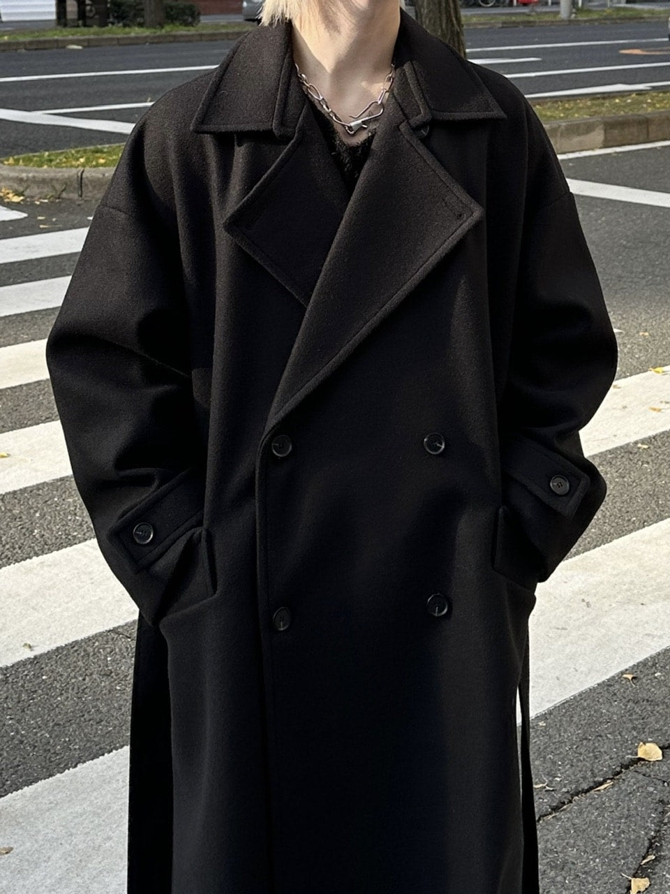 大阪店WEB限定【Chikashitsu +】oversized wool double coat (2color)
