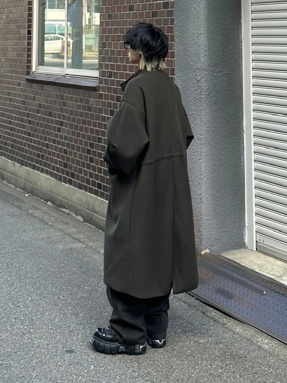 受注制【Chikashitsu +】high neck volume arm coat (2color)