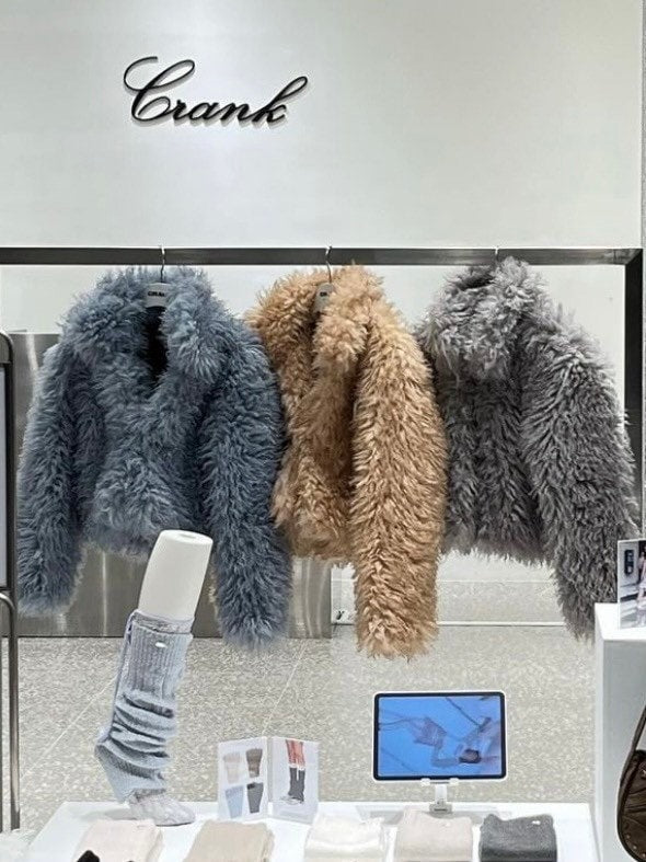 【CRANK】TWO-TONE HEAVY FUR JACKET
