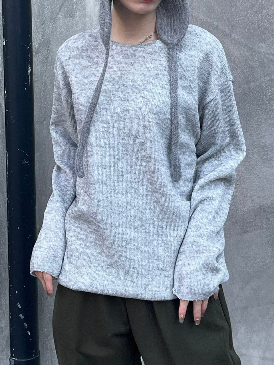【Chikashitsu +】unisex over knit (4color) / 【チカシツプラス】ユニセックスオーバーサイズ長袖ニット
