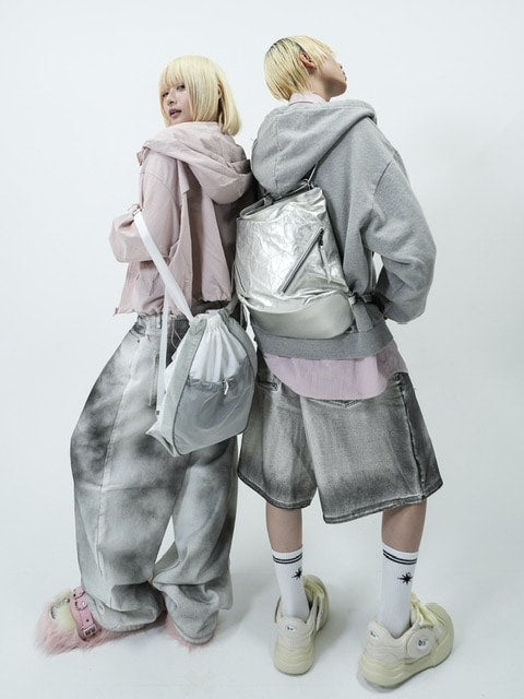 受注制【nmtc +】grunge processing denim shorts