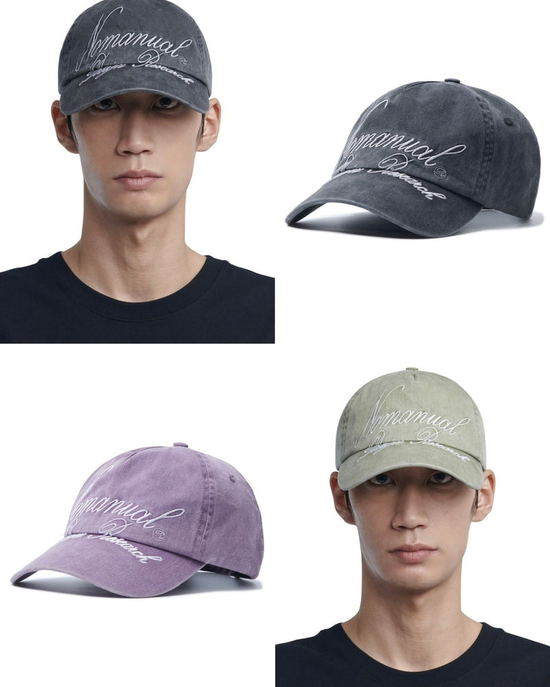 【NOMANUAL】CURSIVE LOGO BALL CAP