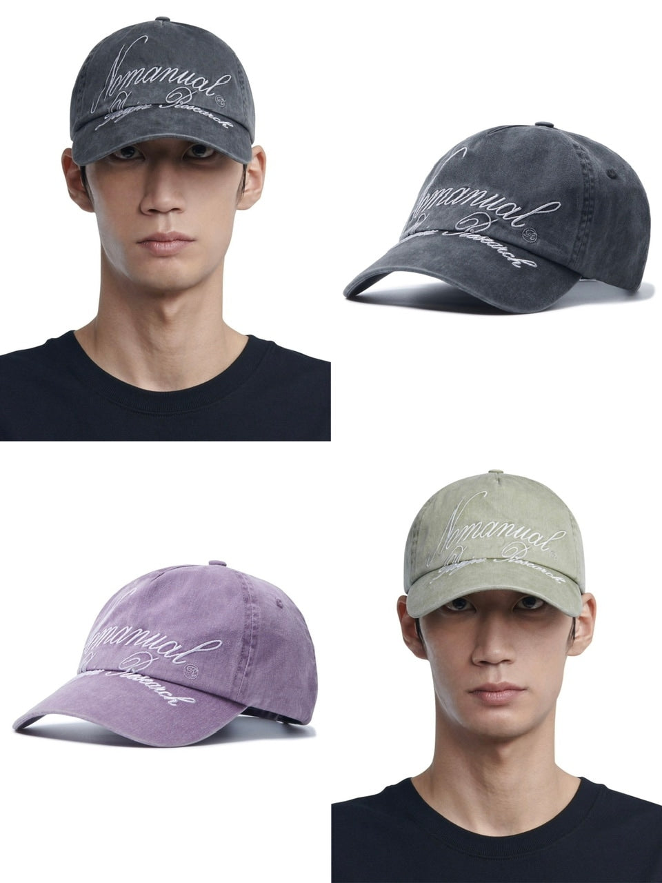 【NOMANUAL】CURSIVE LOGO BALL CAP
