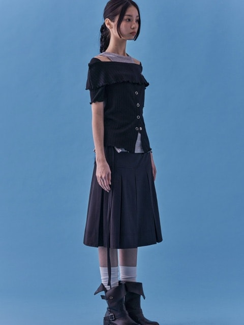 【FANCY CLUB】HEIDI KNITTED OFF-SHOULDER