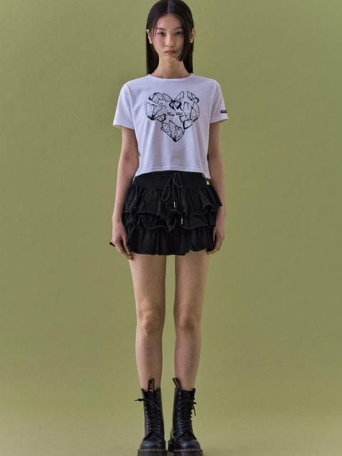 【FANCY CLUB】PUFF SWEAT CANCAN MINI SKIRT