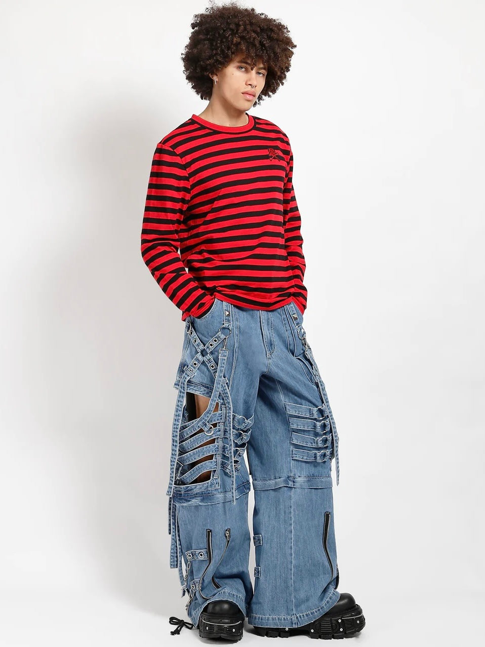 【TRIPP nyc】SUPER CUT OUT PANT[JM7130M] / 【トリップ エヌワイシー】カットアウトボンテージワイドパンツ