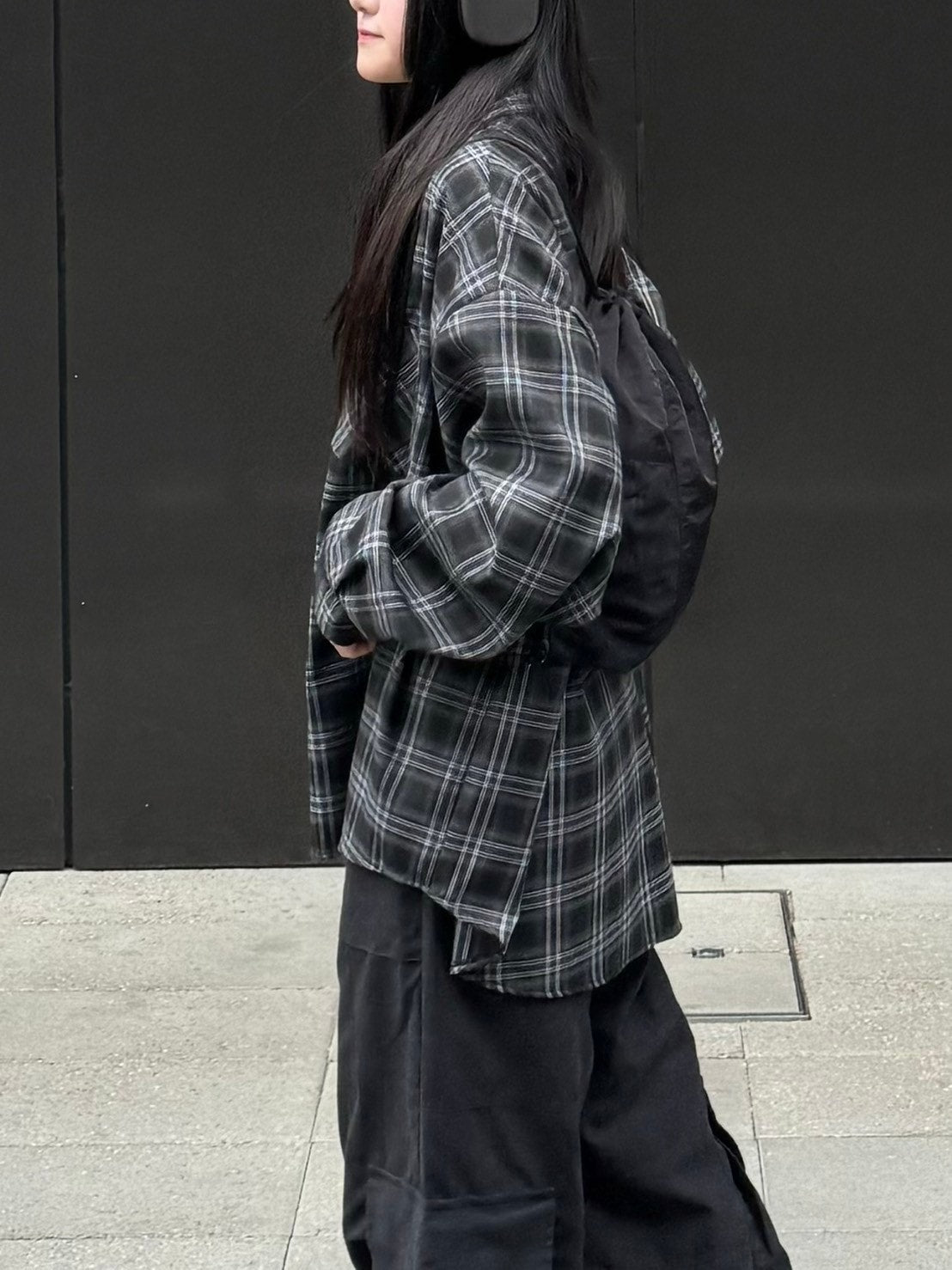 受注制【Chikashitsu +】oversized check shirt