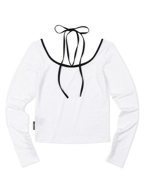 【Uglyshadow】POINT RIBBON T-SHIRT