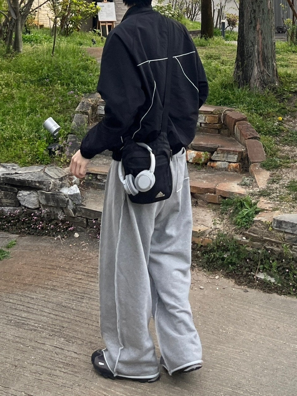 【youll】reverse wide sweat pants (2color)