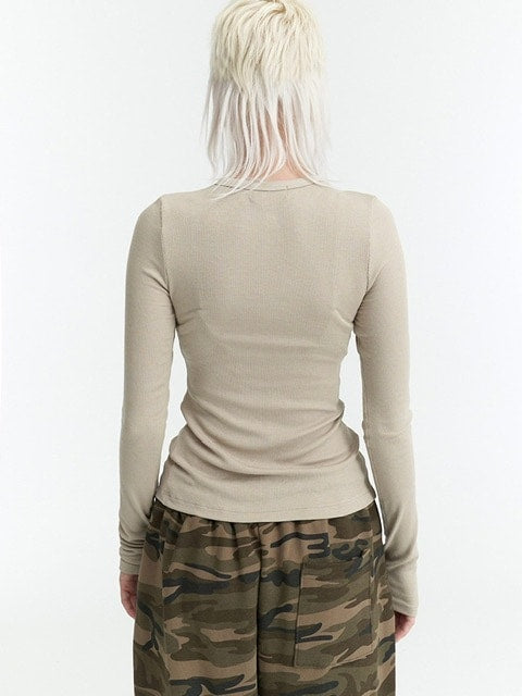 【ROCK CAKE】Nickel Snap Slim Cardigan