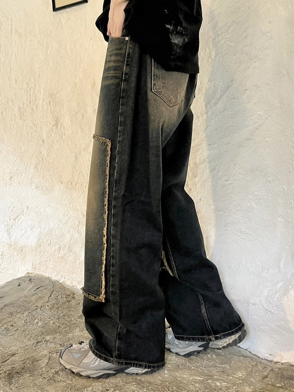 受注制【youll】vintage double knee denim pants