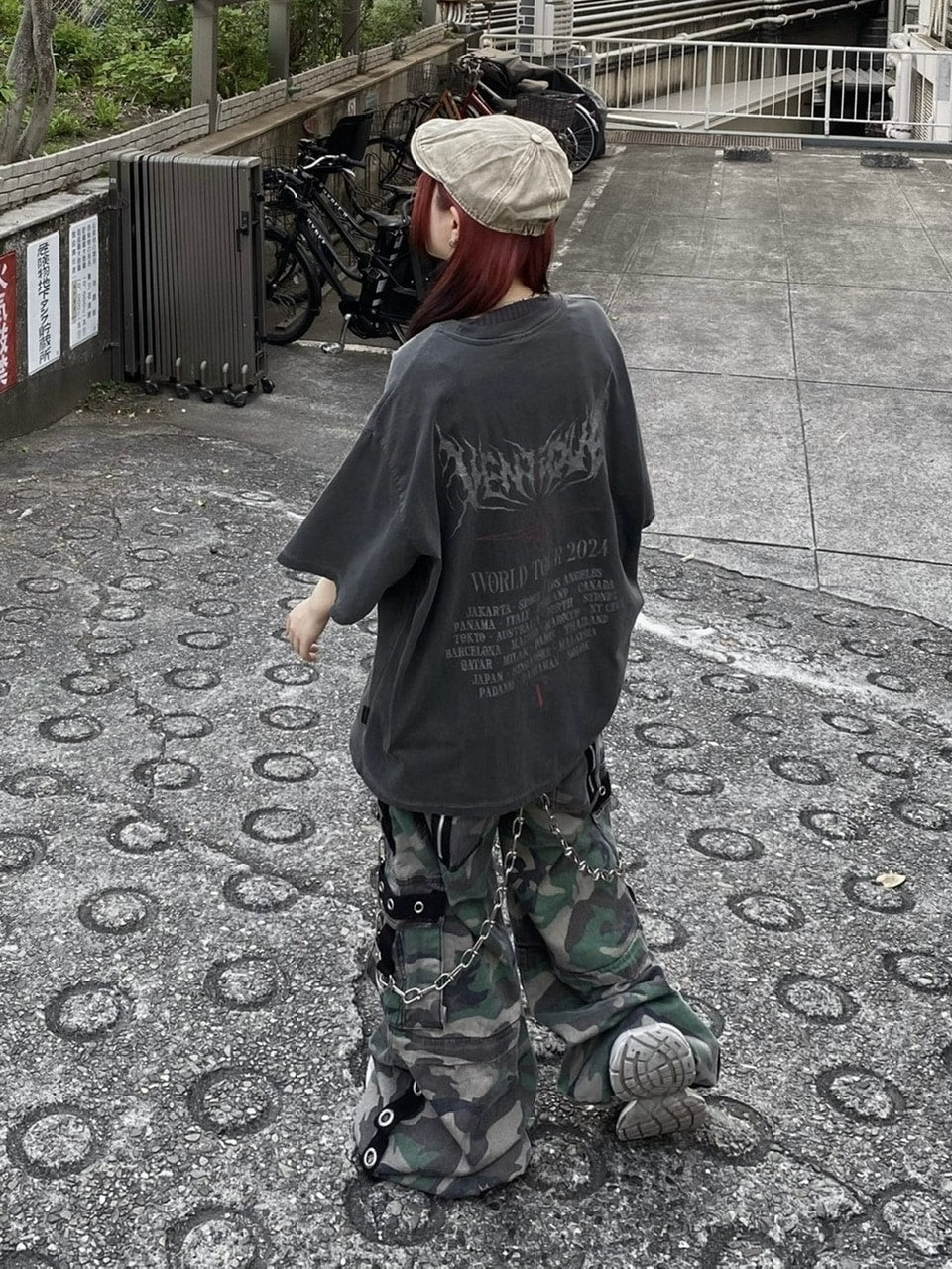 受注制【Never mind the XU】VENTIQUE tee (2color) / 【ネバーマインドザエックスユー】プリント半袖Tシャツ