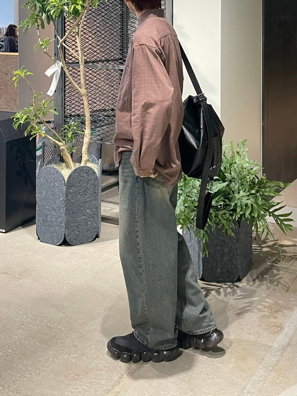 受注制【Chikashitsu +】2way vegan leather pocket bag / 【チカシツプラス】ツーウェイヴィーガンレザーポケットバッグ