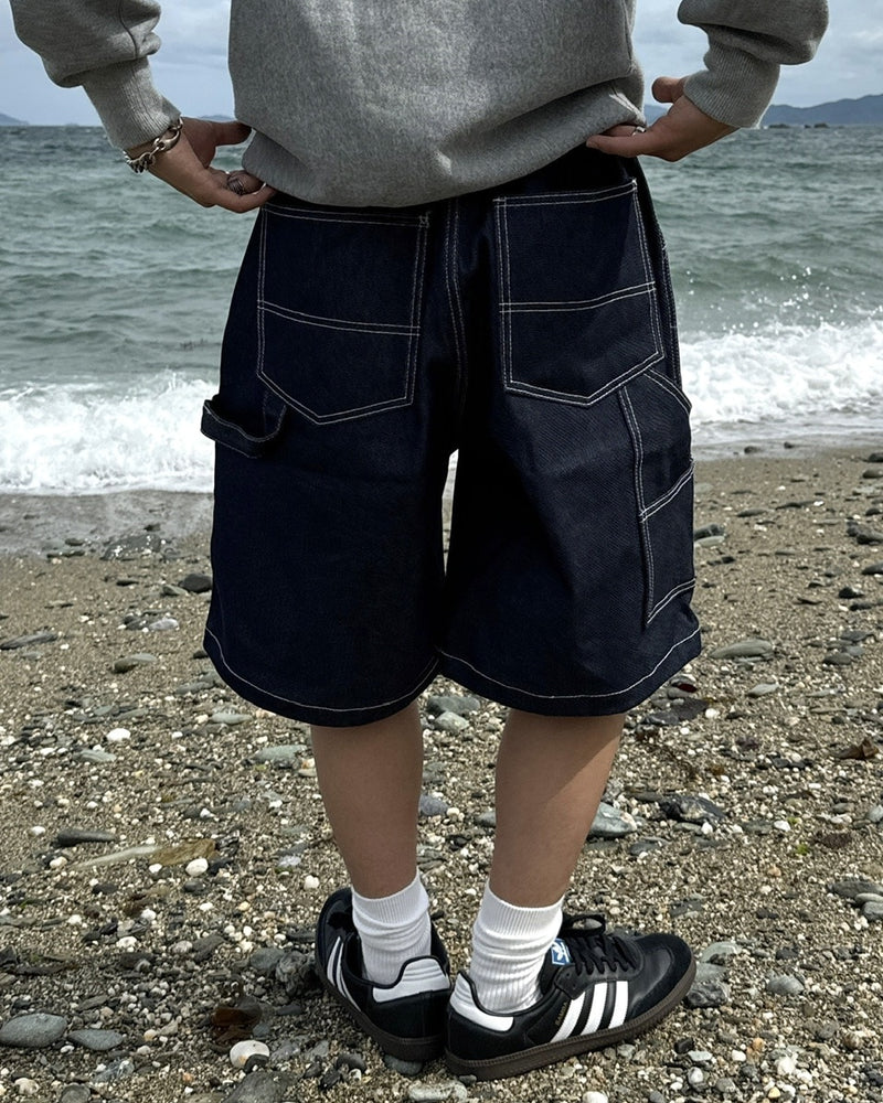 受注制【RENOL】painter denim half pants (2color)