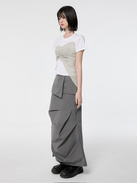 【FLAREUP】Bustier Layered T-Shirt