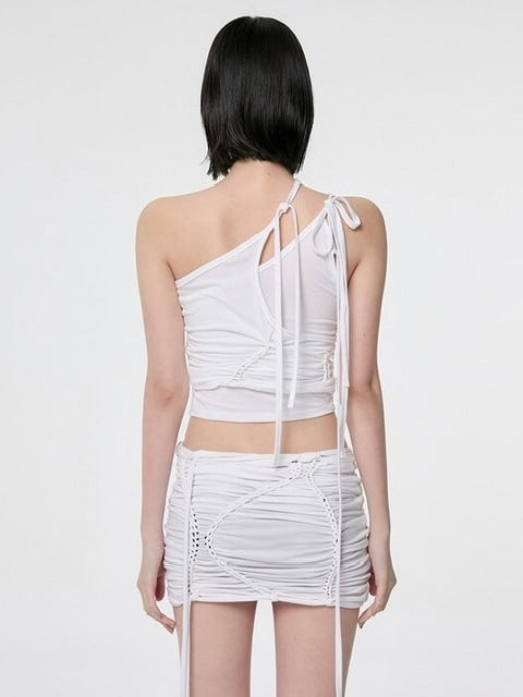 【FLAREUP】[SET] Handmade Twisted Layered Top