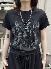 受注制【nmtc +】tattoo crop tee 2(2color)