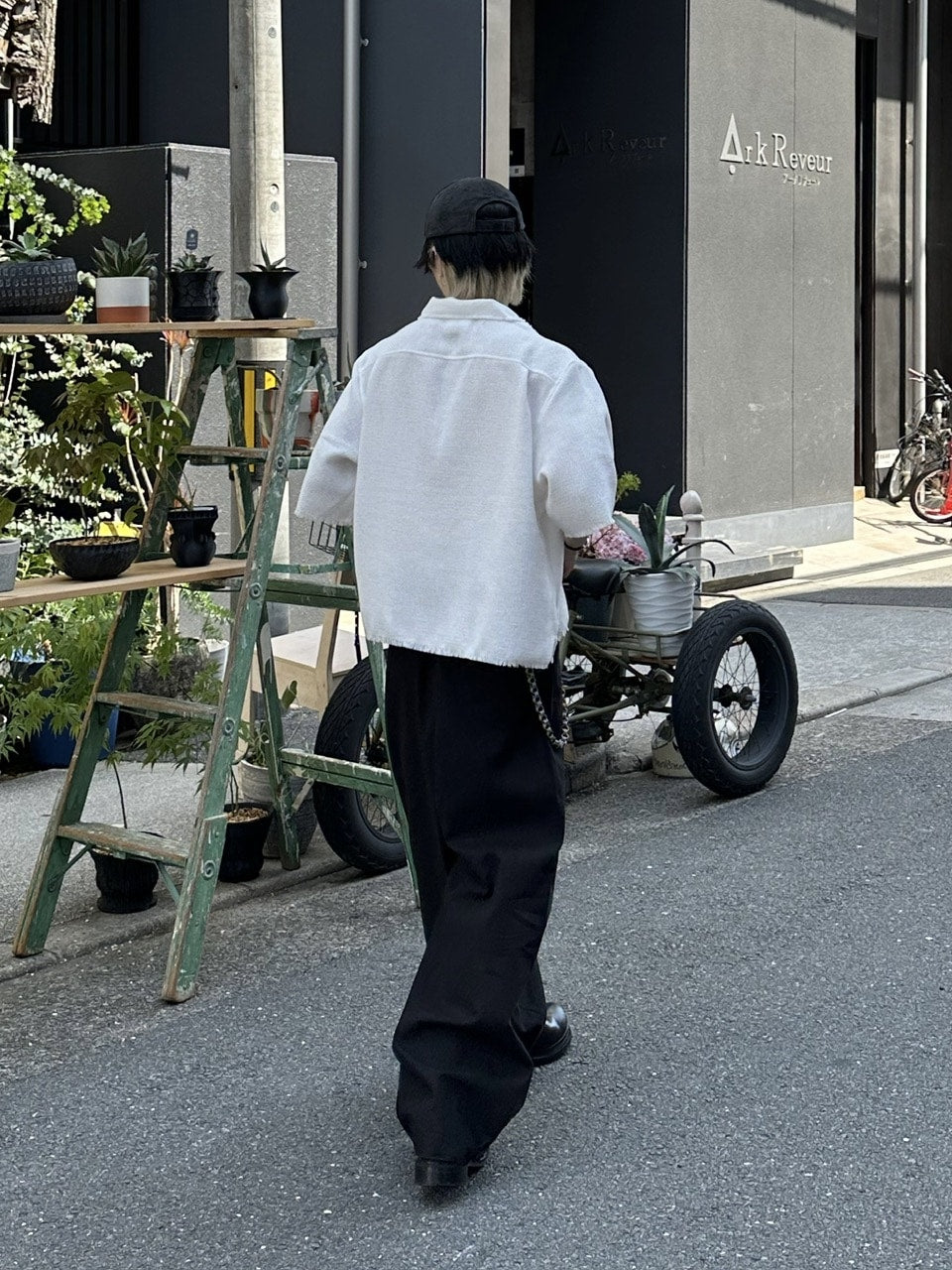 大阪店WEB限定受注制【Chikashitsu +】2tuck wide cotton pants (2color)
