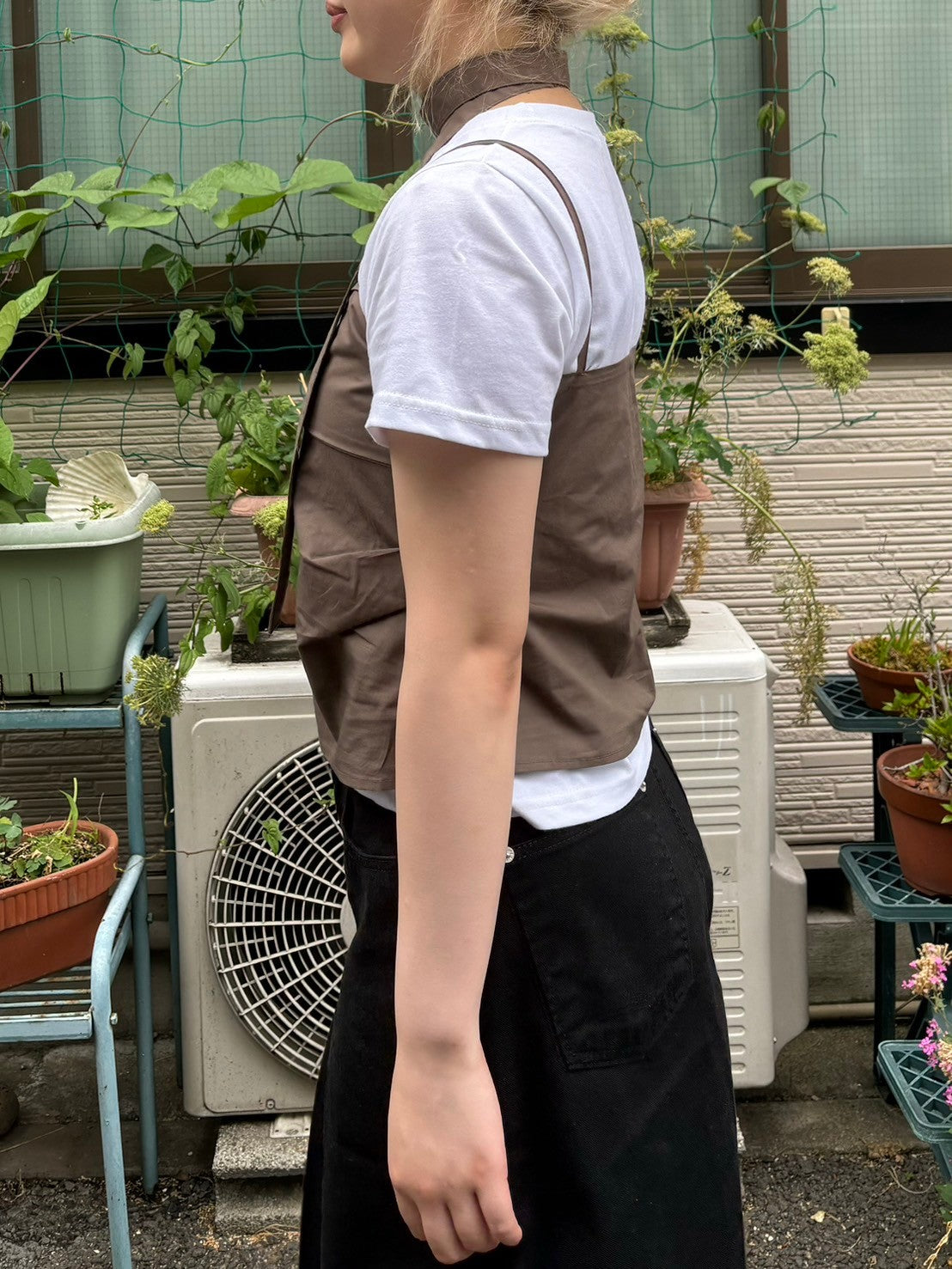 受注制【OaKS】choker set sleeveless blouse (3color)