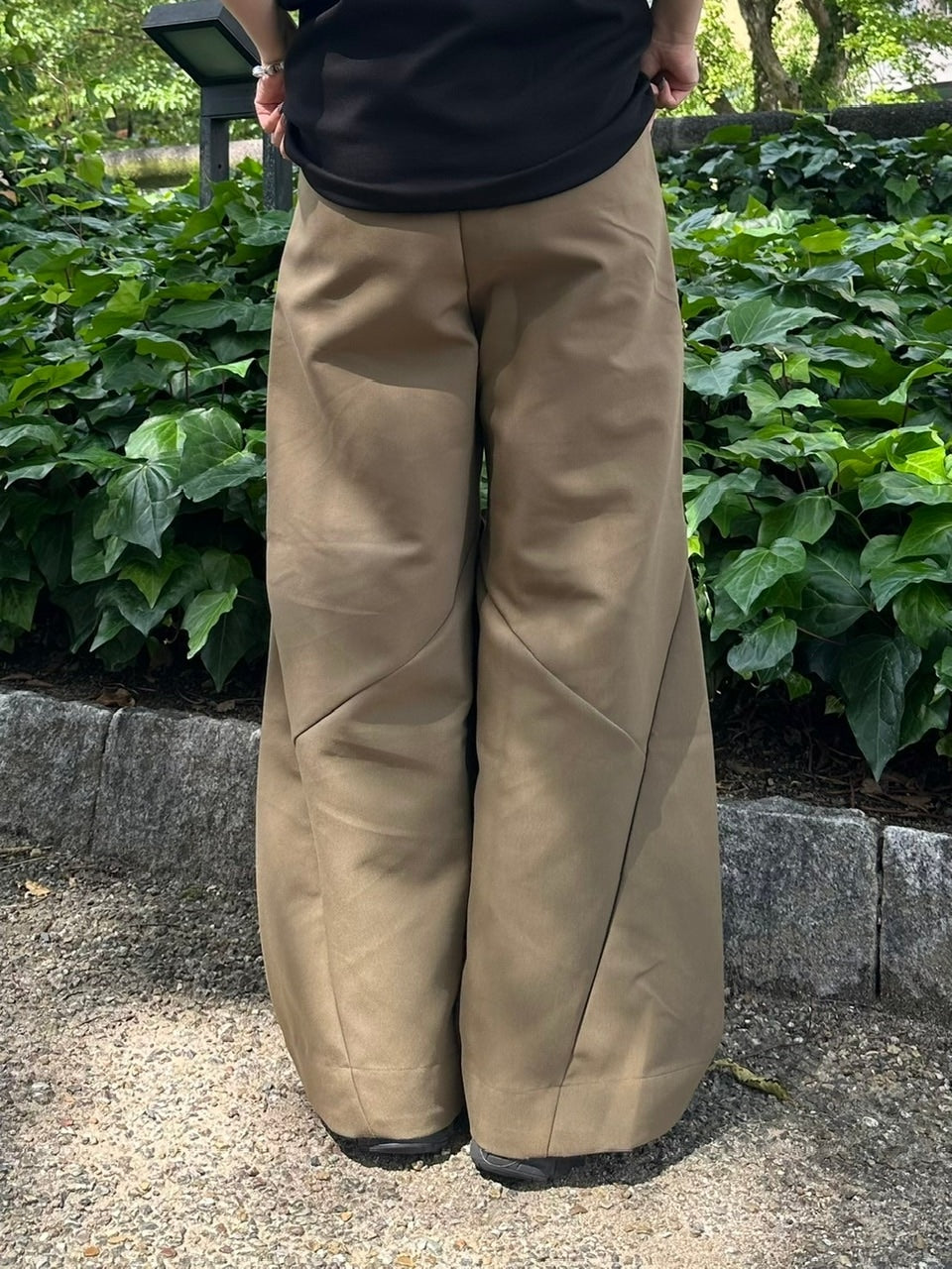 【Chikashitsu +】pattern design slacks (2color)