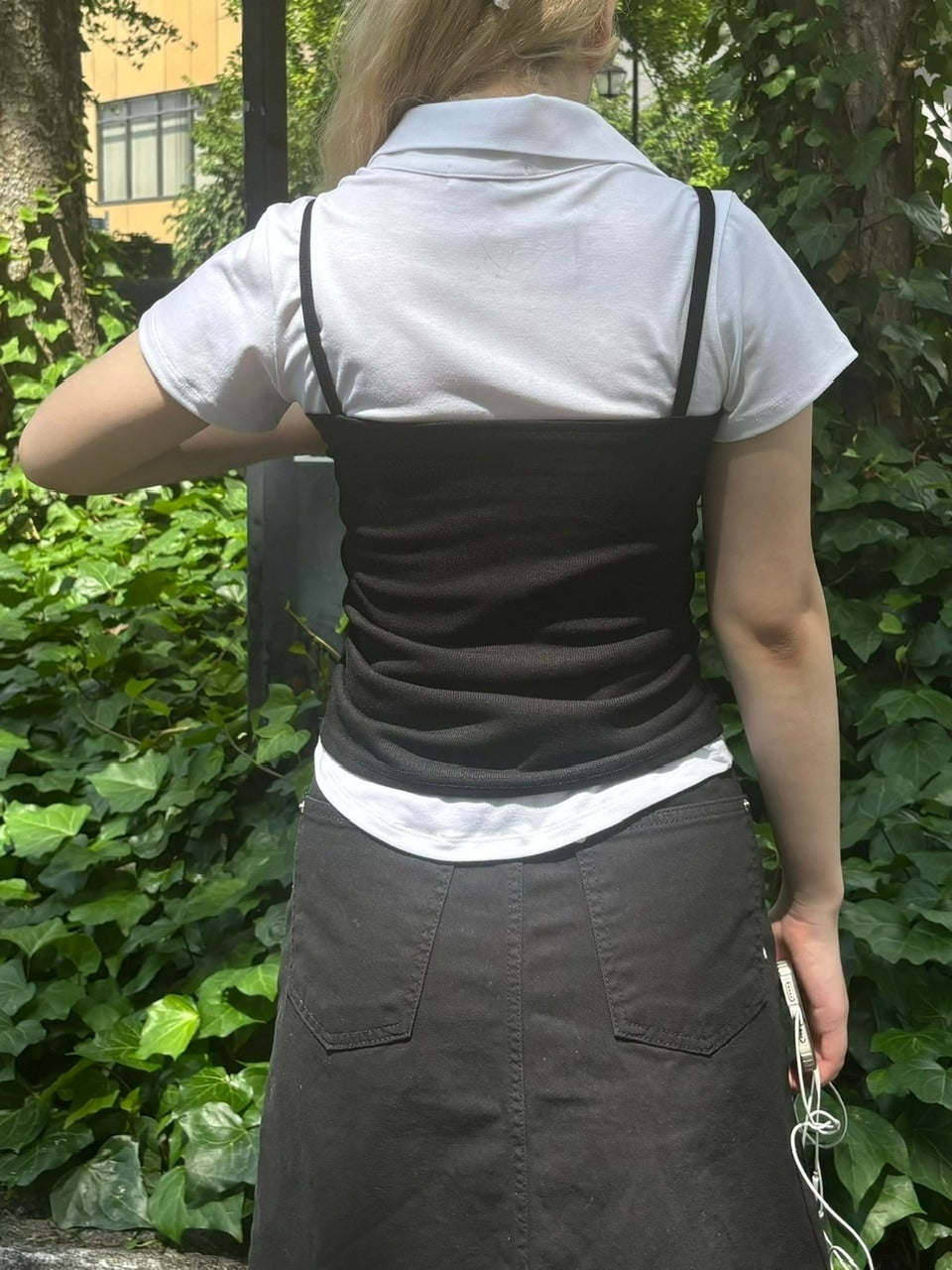 受注制【OaKS】choker set 2way camisole (3color)