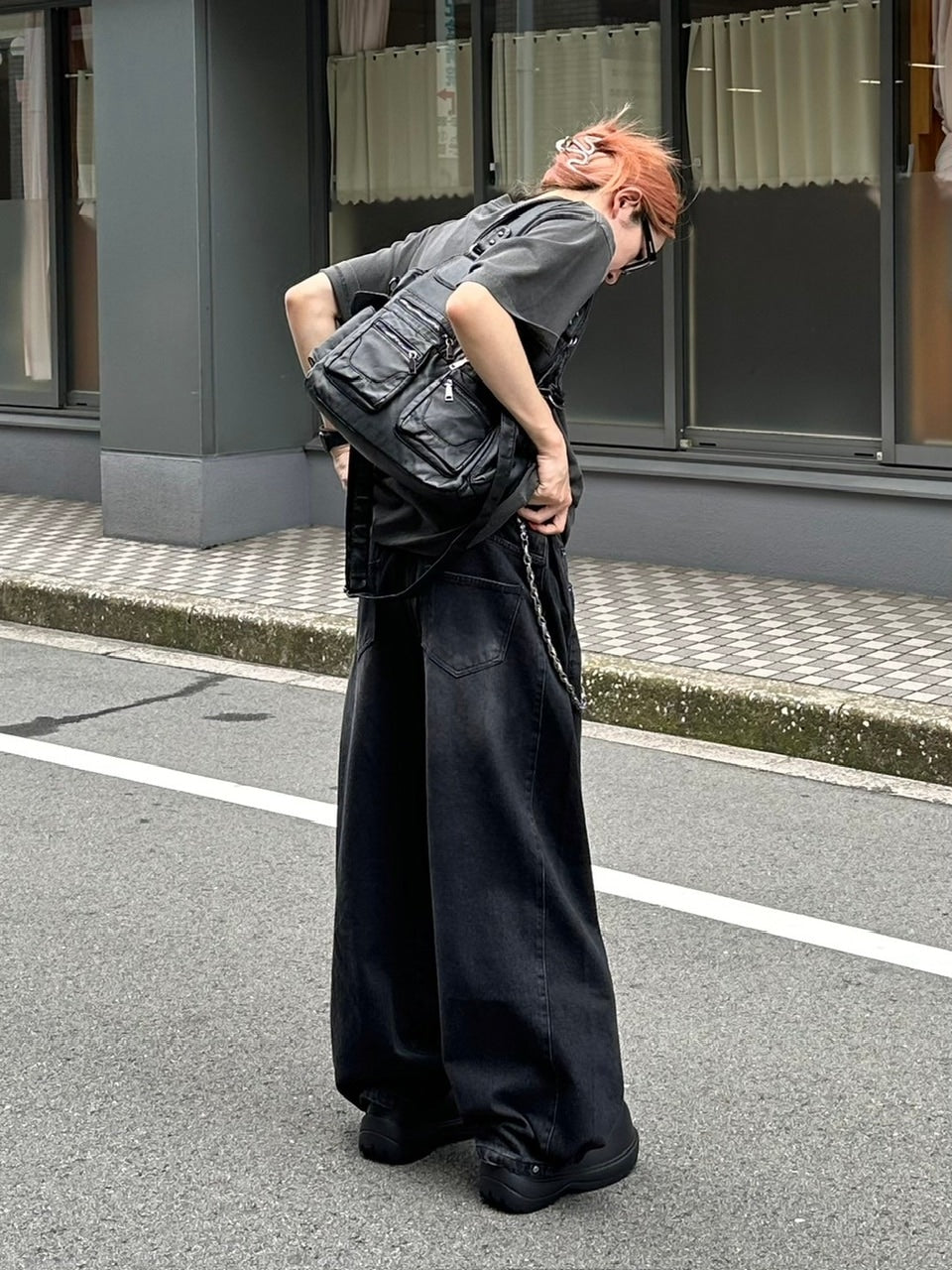 大阪店WEB限定【Chikashitsu +】leather pocket shoulder bag 3