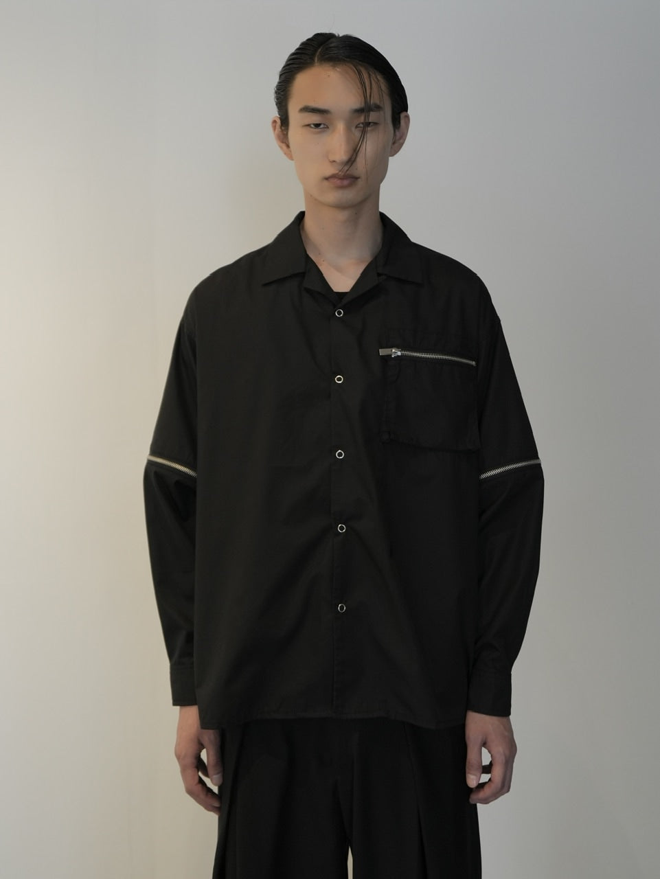 CS】2way zip square cut shirt / 【シーエス】2ウェイジップスクエア