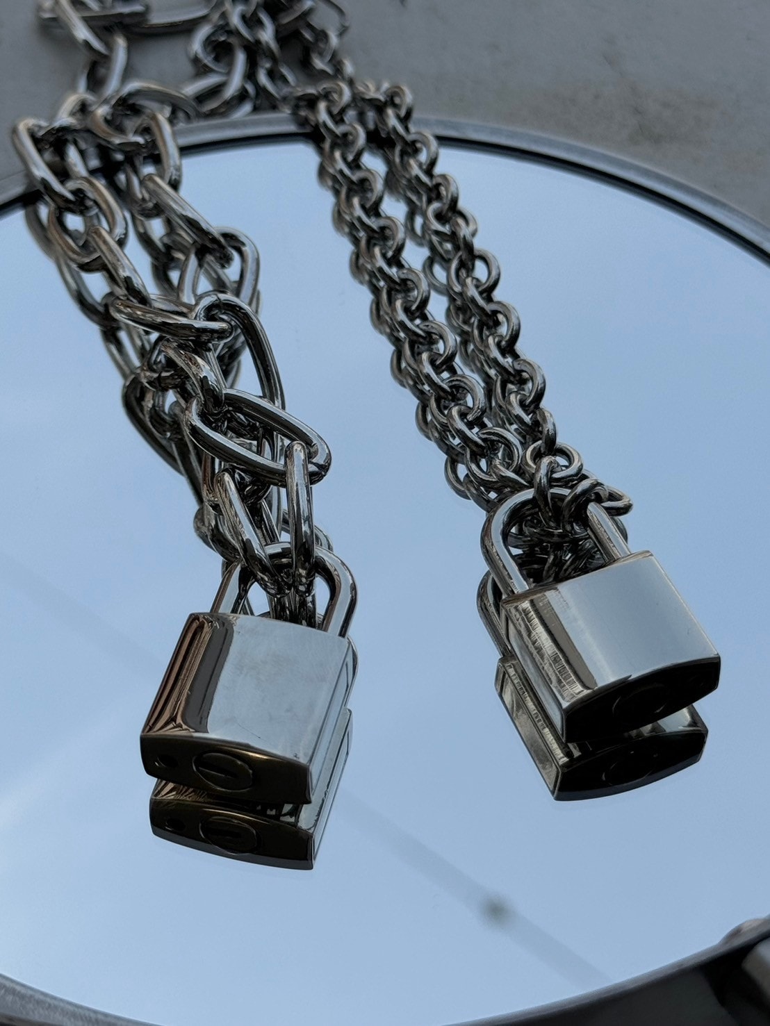 受注制【Chikashitsu +】padlock chain necklace