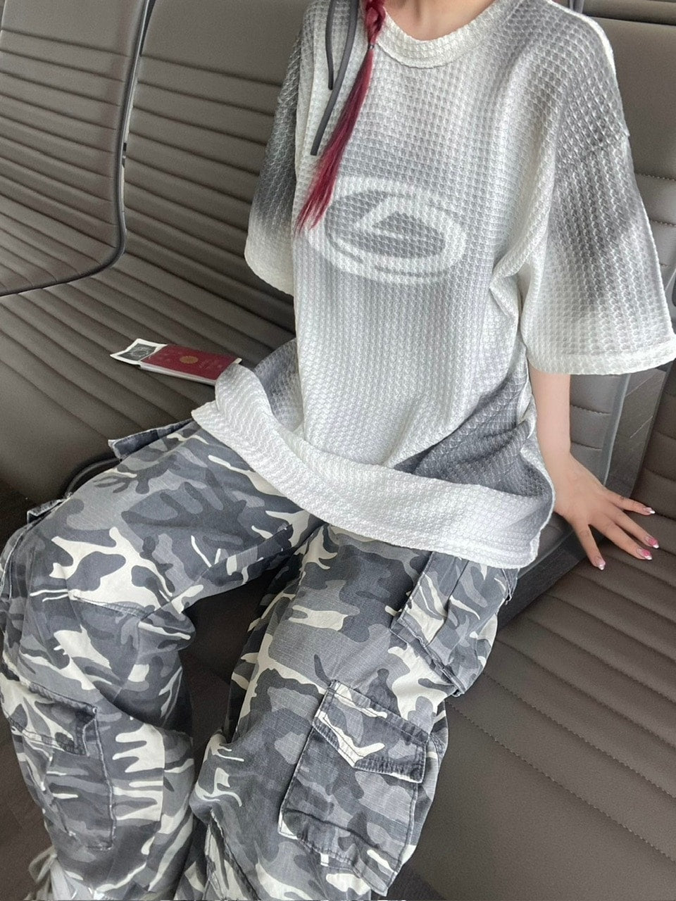 受注制【Never mind the XU】washing waffle tee (3color)