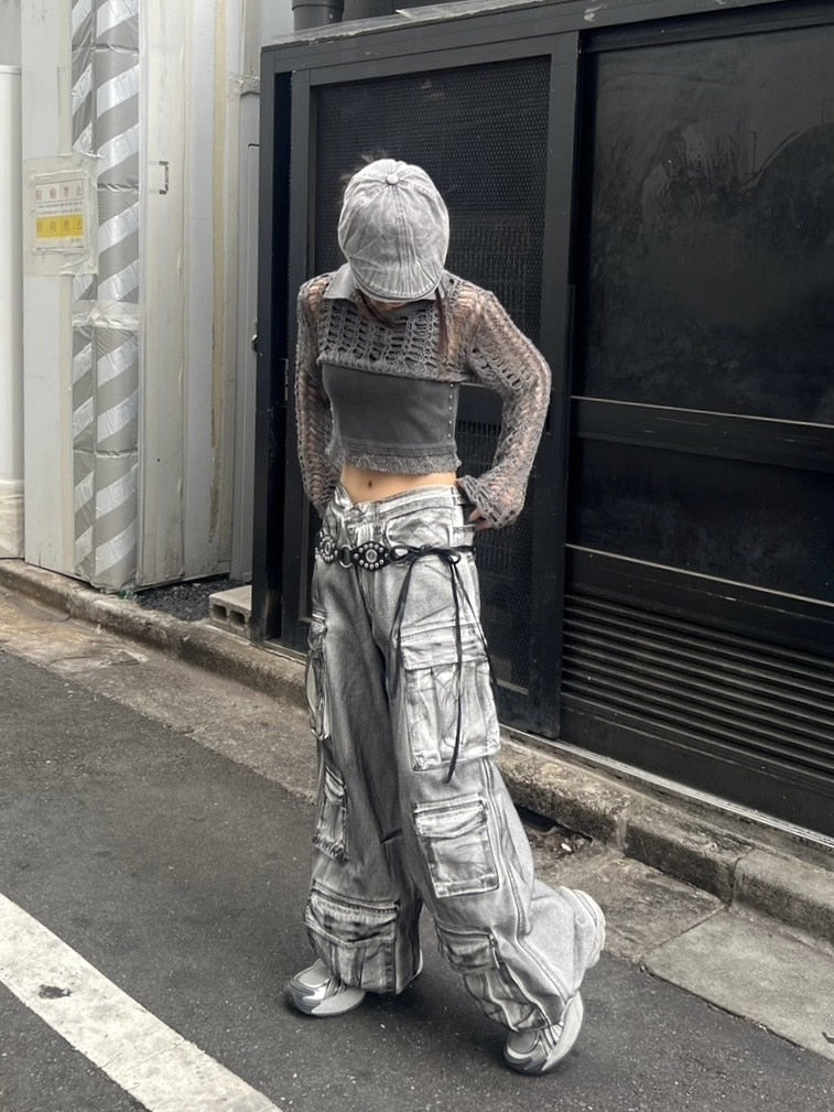 受注制【Never mind the XU】cropped summer knit (3color)