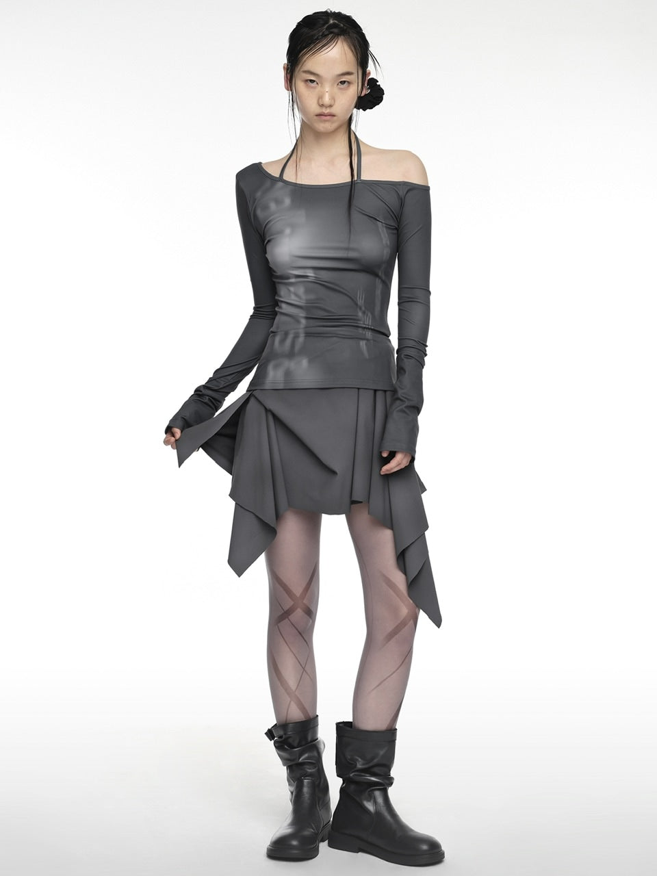 【NACHE】HALTER SLIM FIT LONG SLEEVE