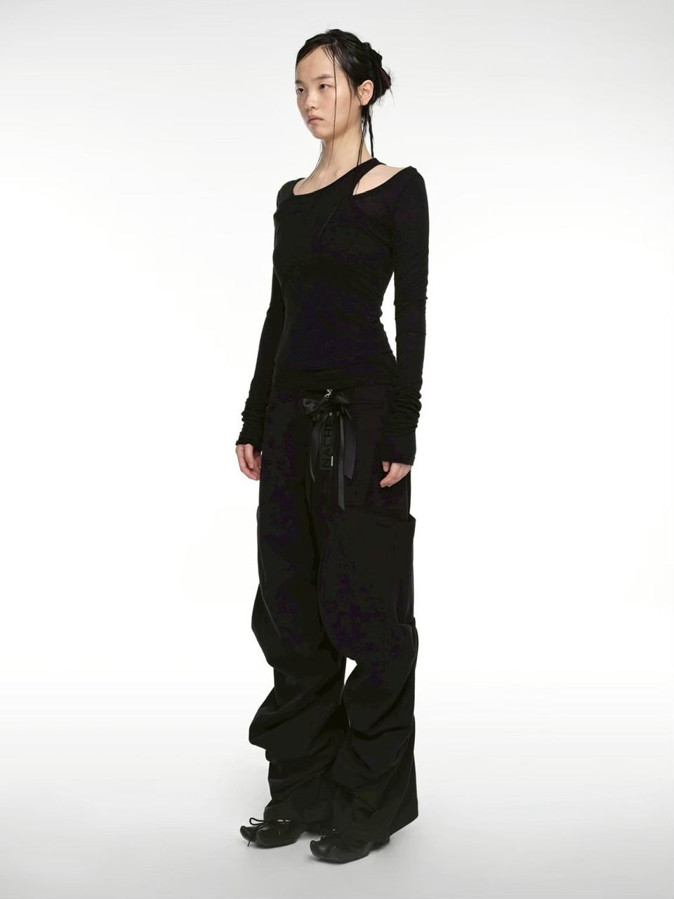 【NACHE】PINTUCK WIDE PANTS (UNISEX)