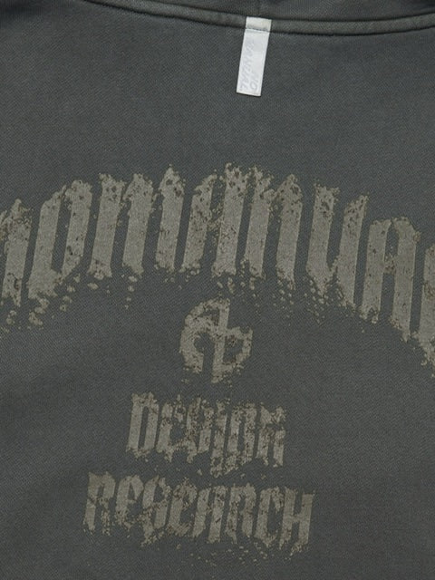 【NOMANUAL】OVERDYED LAYER HOODED ZIP-UP / 【ノーマニュアル】オーバーダイドレイヤージップアップ長袖パーカー