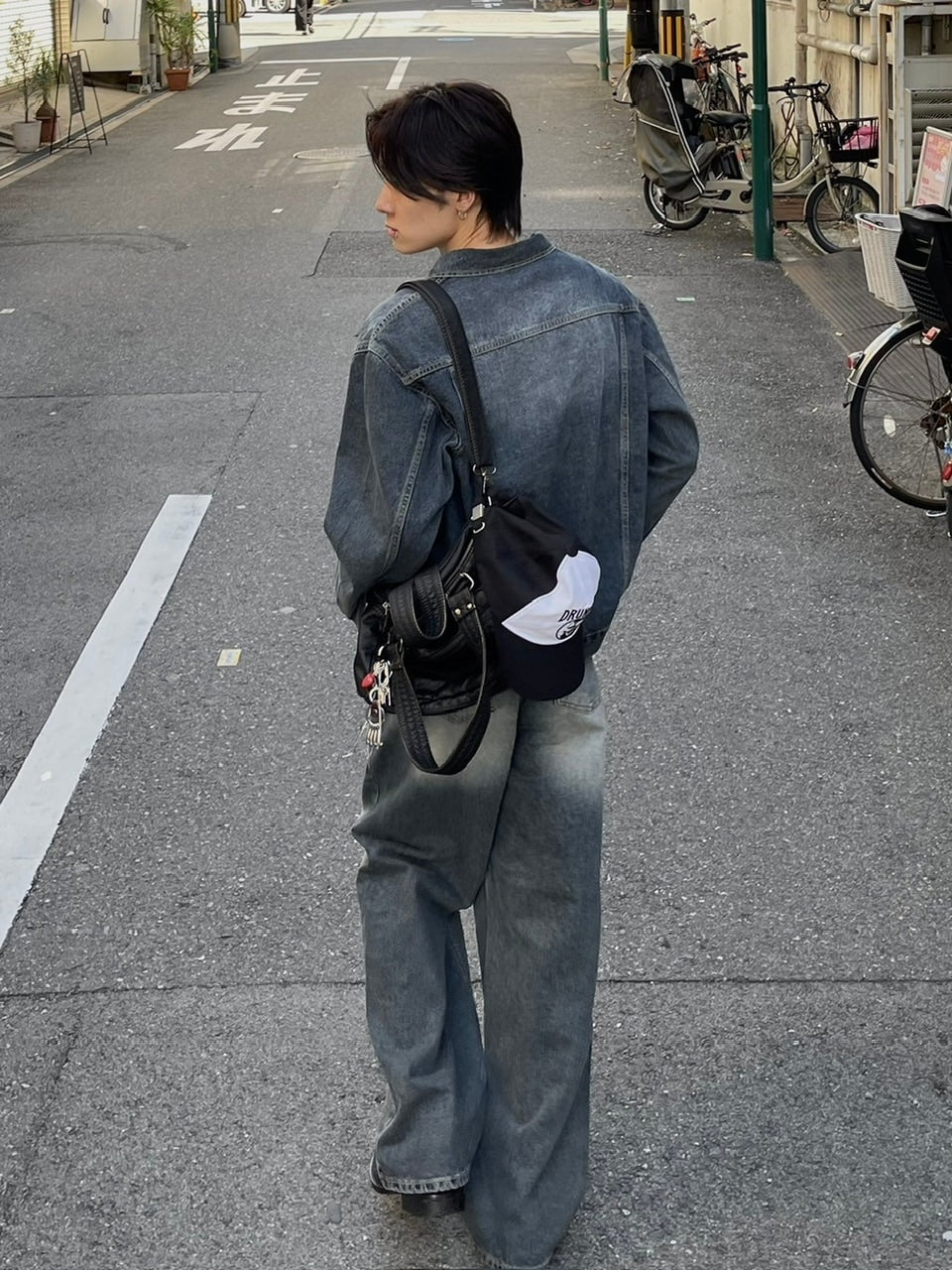 受注制【Chikashitsu +】vintage wash denim jacket 2 (2color)