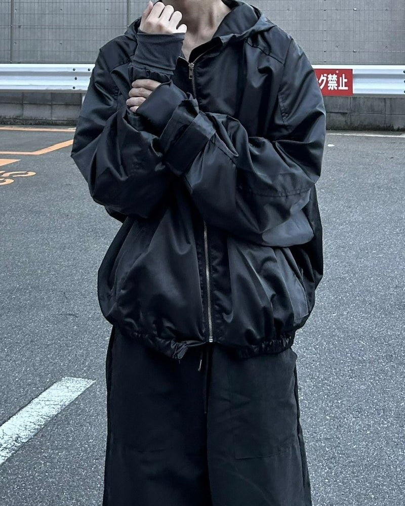 大阪店WEB限定受注制【Chikashitsu +】double sleeve zip up hoodie