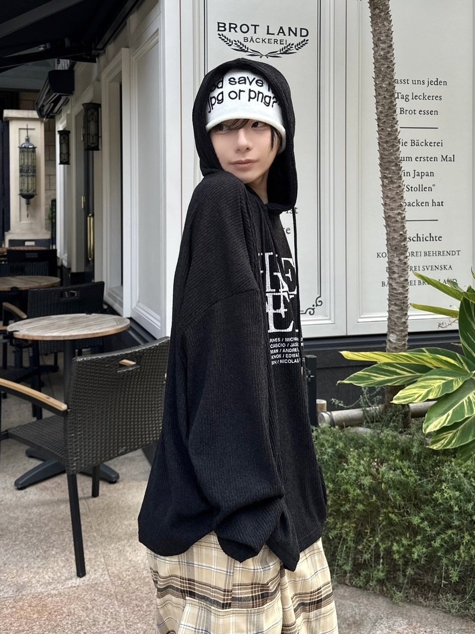受注制【LUV CODE】knit hoodie (2color)