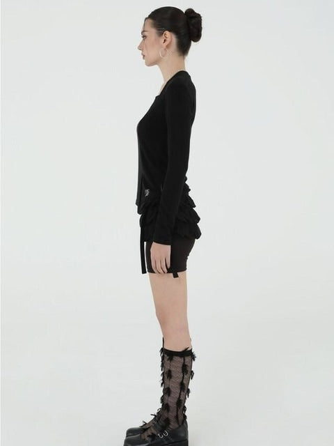 【Uglyshadow】CANCAN WRAP SKIRT PANTS SET