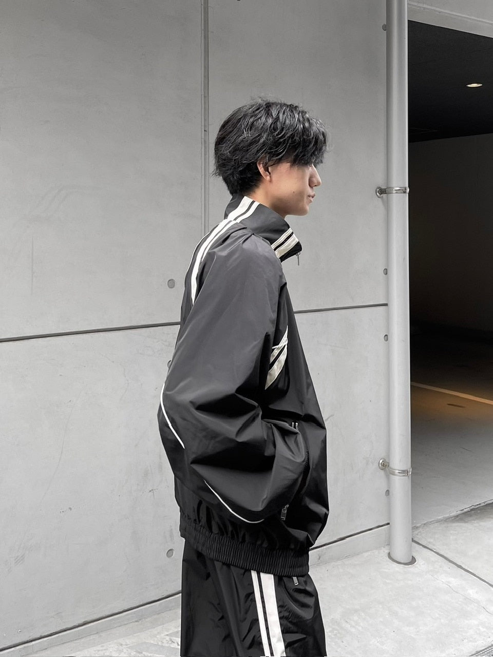 受注制【Chikashitsu +】set up line track jacket (2color) / 【チカシツプラス】セットアップサイドライントラック長袖ジャケットブルゾン