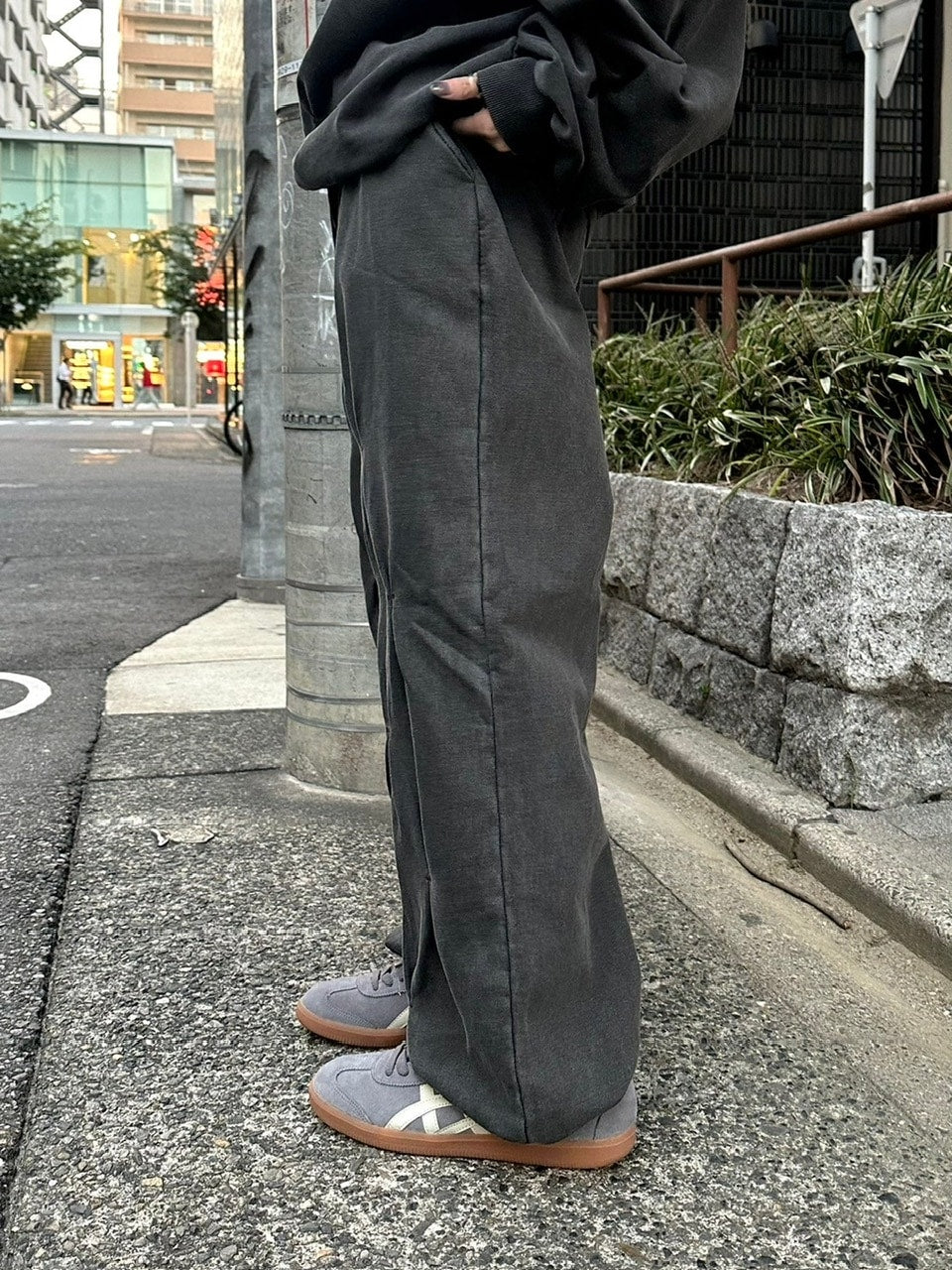 受注制【Chikashitsu +】stitch design sweat pants (3color)