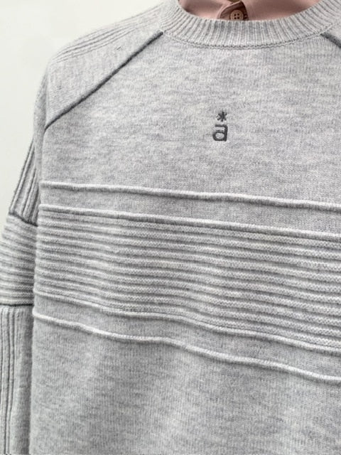 【ARCH by ROARINGWILD】Pattern Contrasting Decorative Thread Wool Sweater