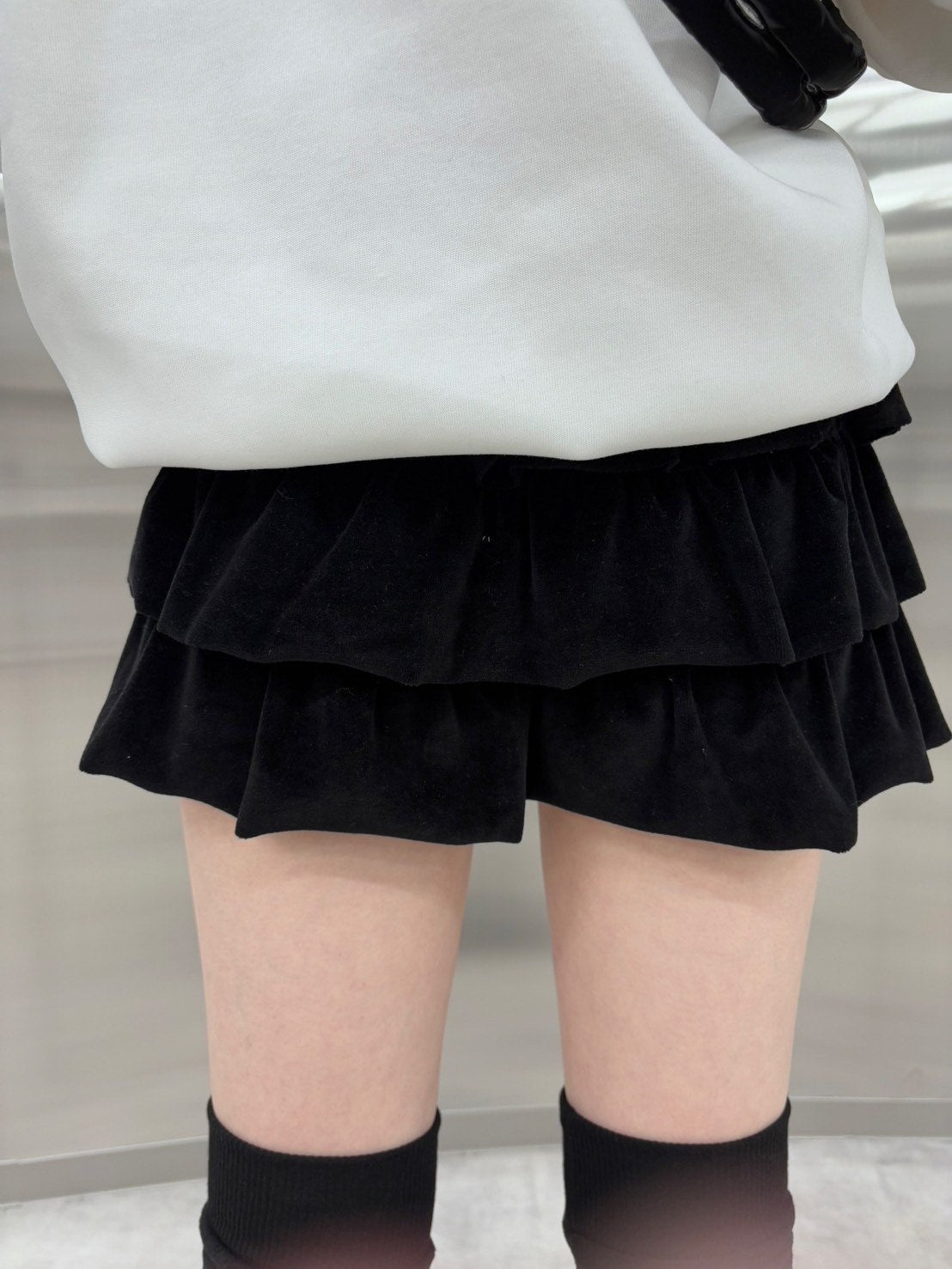 受注制【nmtc +】velours frill skirt (4color)