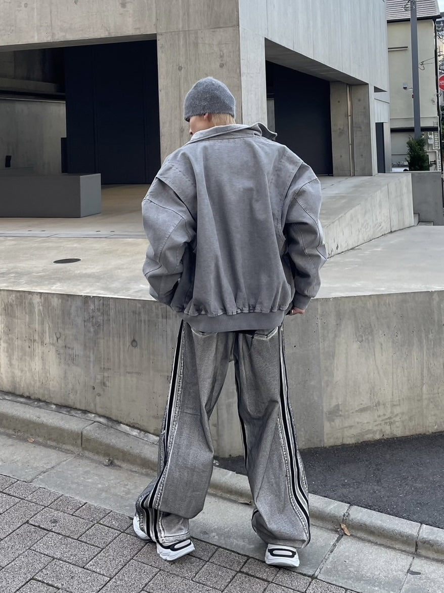 受注制【nmtc +】side line wash denim pants (2color)